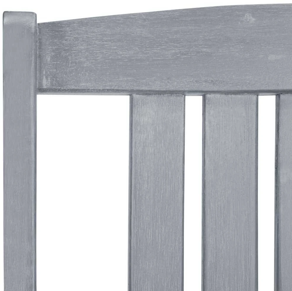 Sodo kėdės su pagalvėlėmis, 4vnt., pilkos, akacijos masyvas