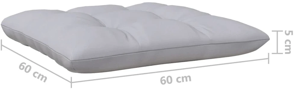 Lauko baldų komplektas Sodo komplektas su pilkomis pagalvėmis, 4 dalių, pušis