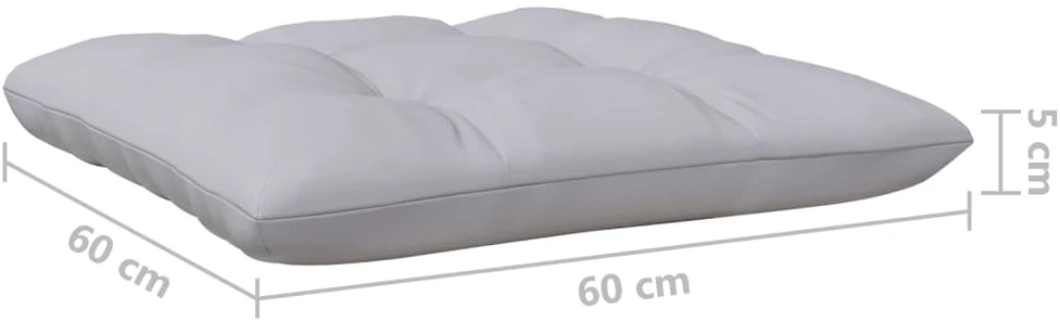 Lauko baldų komplektas Sodo komplektas su pilkomis pagalvėmis, 8 dalių, pušis