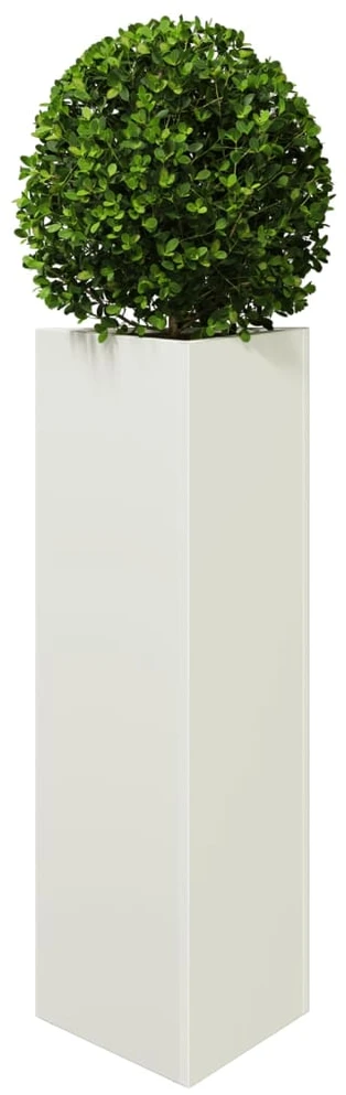 Sodo loveliai, 2vnt., balti, 30x26x75cm, plienas, trikampiai