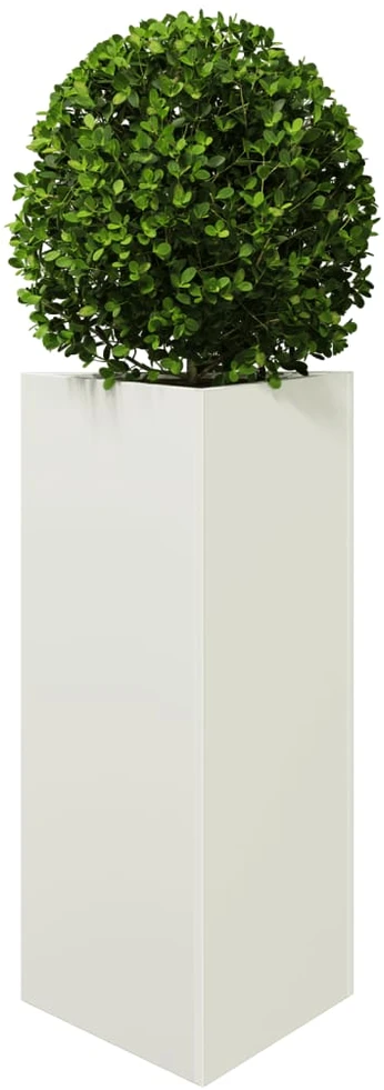 Sodo loveliai, 2vnt., balti, 40x34,5x75cm, plienas, trikampiai