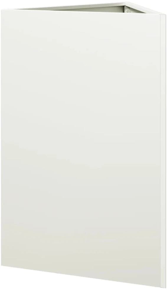 Sodo loveliai, 2vnt., balti, 50x43x75cm, plienas, trikampiai