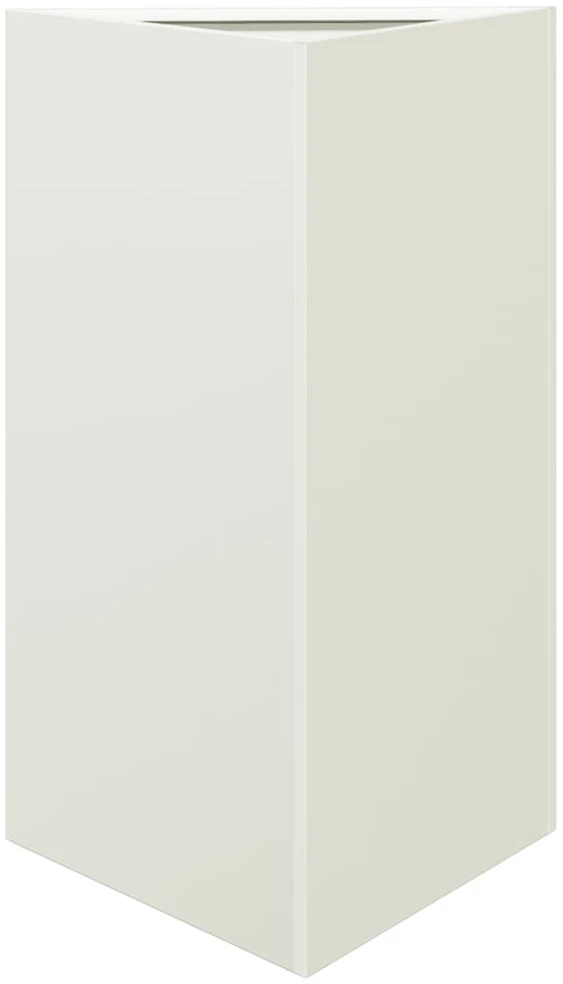 Sodo loveliai, 2vnt., balti, 50x43x75cm, plienas, trikampiai