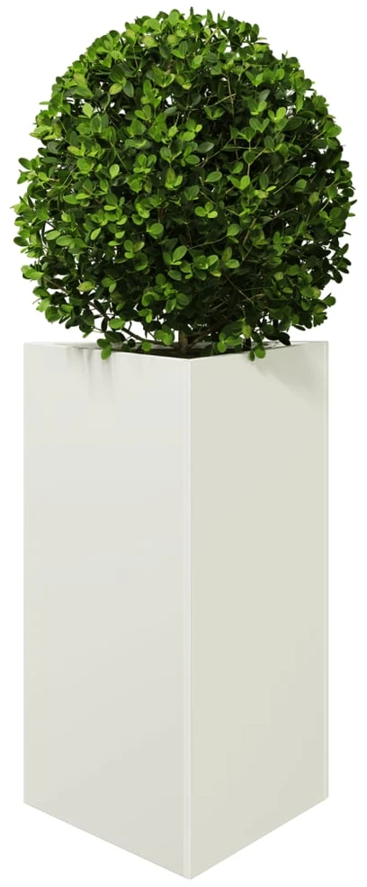 Sodo loveliai, 2vnt., balti, 50x43x75cm, plienas, trikampiai