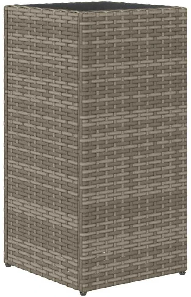 Sodo loveliai, 2vnt., pilkos spalvos, 30x30x60cm, poliratanas