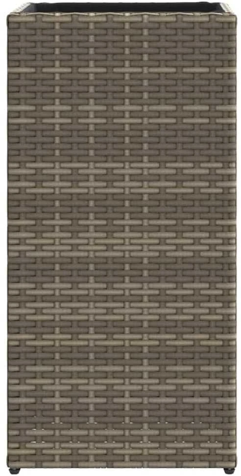 Sodo loveliai, 2vnt., pilkos spalvos, 30x30x60cm, poliratanas