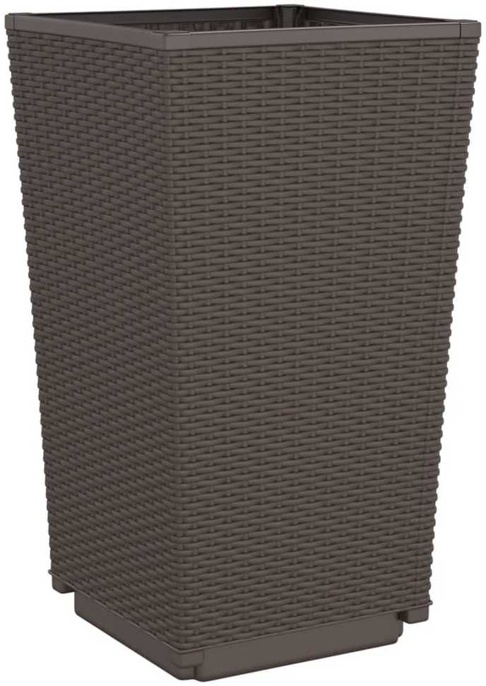 Sodo loveliai, 4vnt., rudos spalvos, 32,5x32,5x57cm, PP