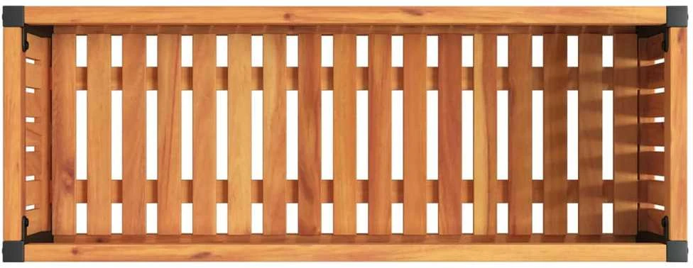 Sodo lovelis, 80x30x27,5cm, akacijos medienos masyvas/plienas