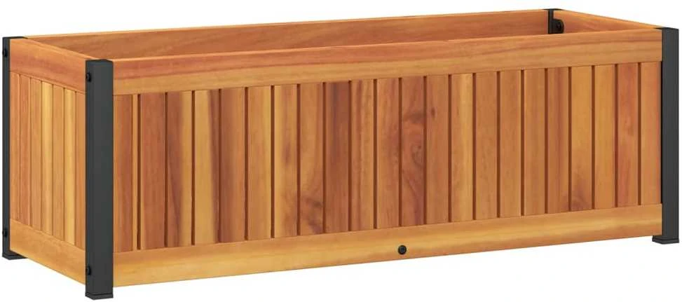 Sodo lovelis, 80x30x27,5cm, akacijos medienos masyvas/plienas