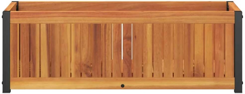 Sodo lovelis, 80x30x27,5cm, akacijos medienos masyvas/plienas