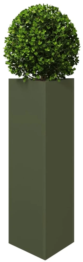 Sodo lovelis, alyvuogių žalias, 30x26x75cm, plienas, trikampis