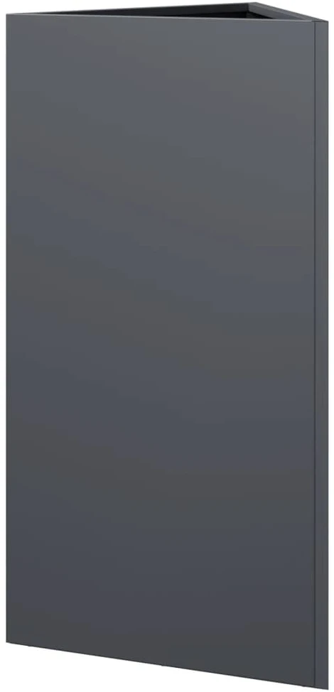 Sodo lovelis, antracito, 40x34,5x75cm, plienas, trikampis