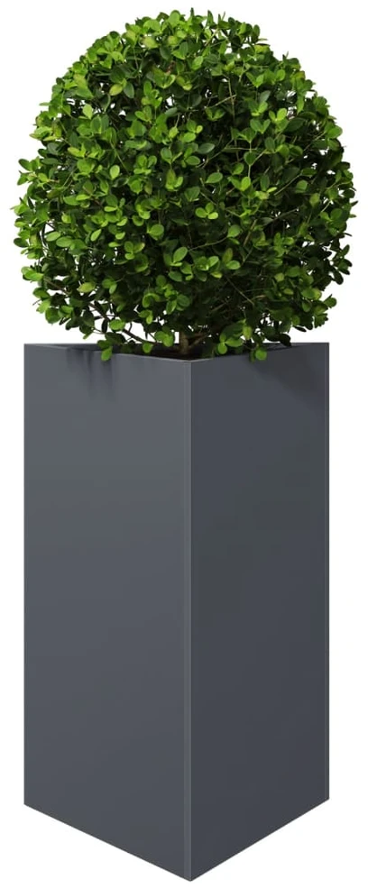 Sodo lovelis, antracito, 50x43x75cm, plienas, trikampis