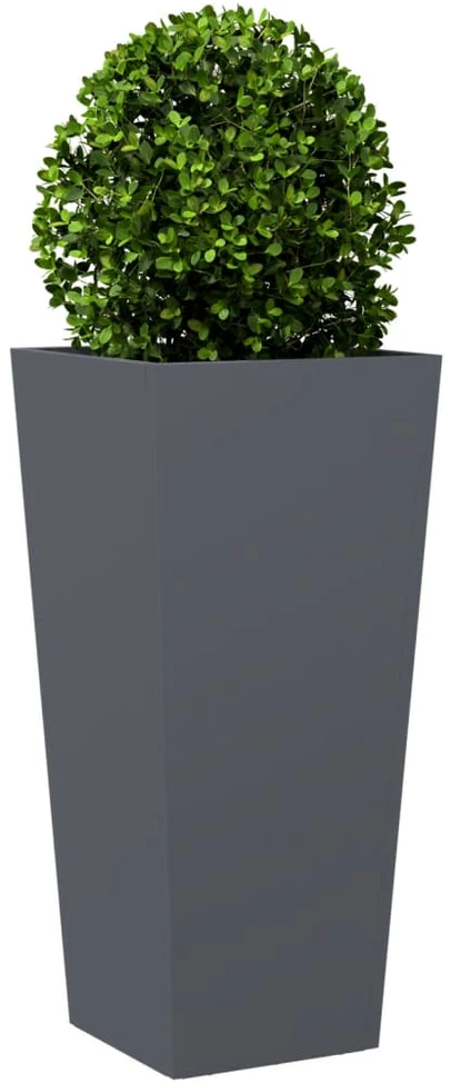 Sodo lovelis, antracito spalvos, 35x35x75cm, plienas