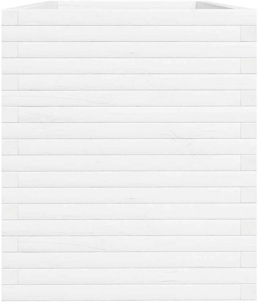 Sodo lovelis, baltas, 110x60x68,5cm, pušies medienos masyvas