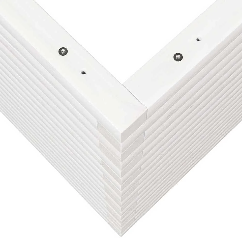 Sodo lovelis, baltas, 110x60x68,5cm, pušies medienos masyvas