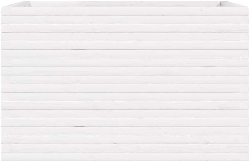 Sodo lovelis, baltas, 110x60x68,5cm, pušies medienos masyvas