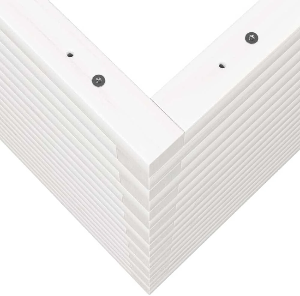 Sodo lovelis, baltas, 50x50x68,5cm, pušies medienos masyvas