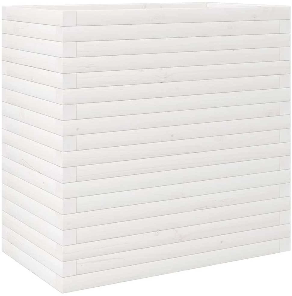 Sodo lovelis, baltas, 70x40x68,5cm, pušies medienos masyvas
