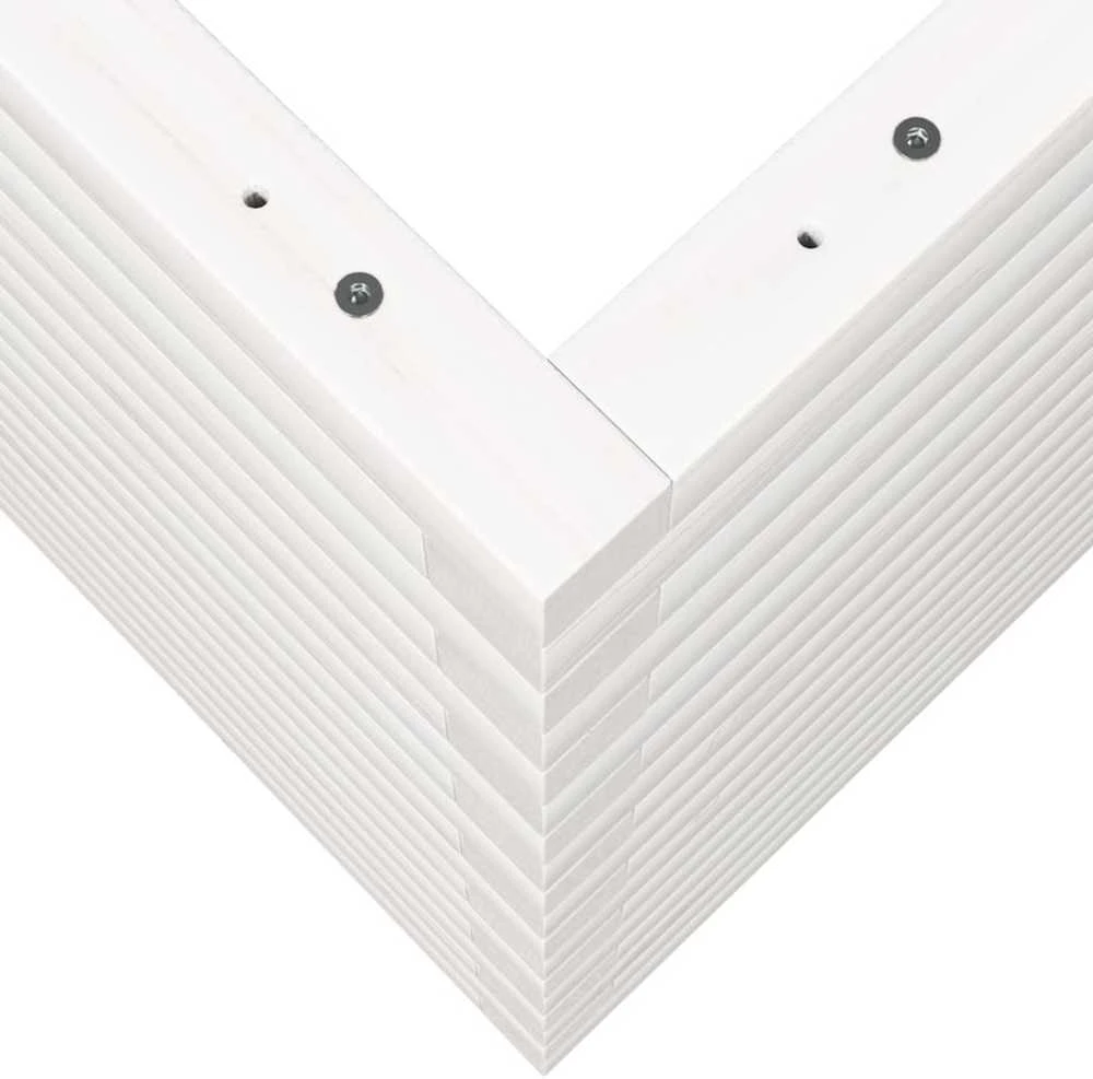 Sodo lovelis, baltas, 90x60x68,5cm, pušies medienos masyvas