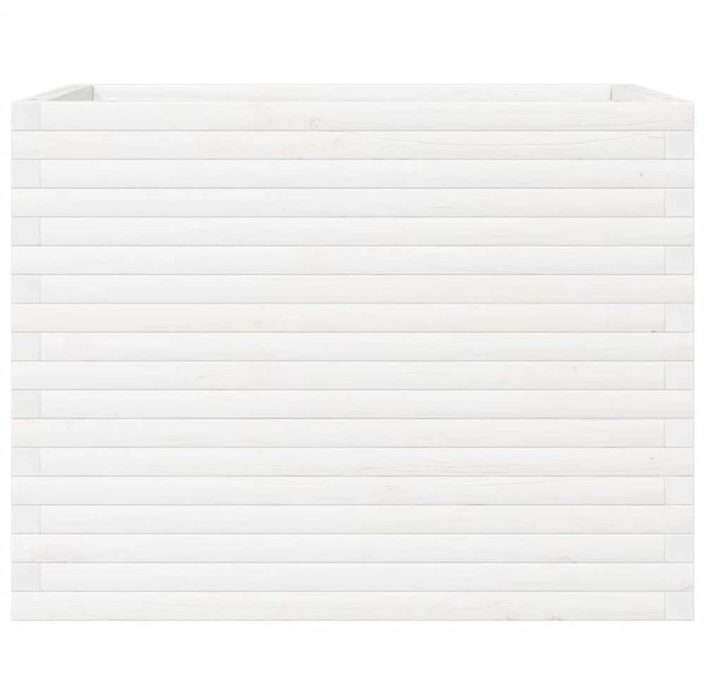 Sodo lovelis, baltas, 90x60x68,5cm, pušies medienos masyvas