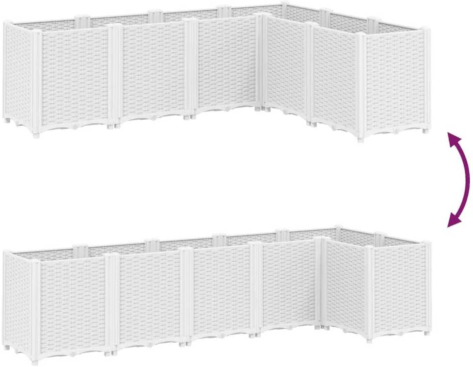 Sodo lovelis, baltos spalvos, 160x120x53cm, PP