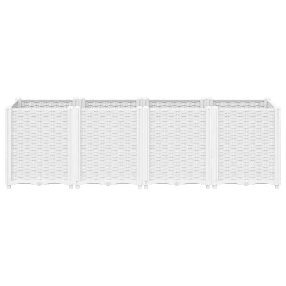 Sodo lovelis, baltos spalvos, 160x40x53cm, PP