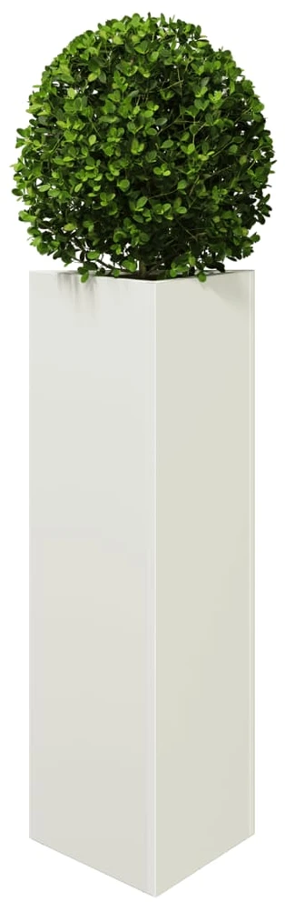 Sodo lovelis, baltos spalvos, 30x26x75cm, plienas, trikampis