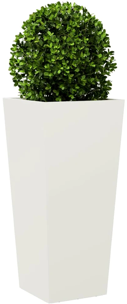 Sodo lovelis, baltos spalvos, 35x35x75cm, plienas