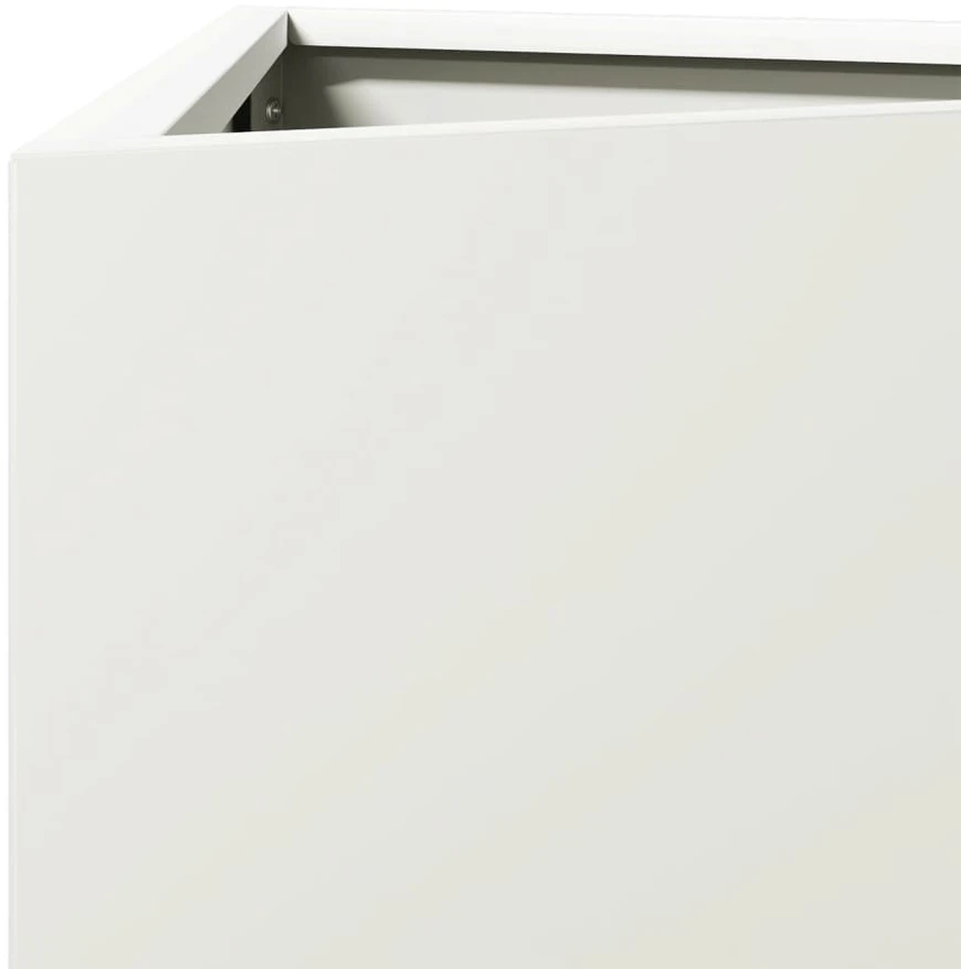 Sodo lovelis, baltos spalvos, 40x34,5x75cm, plienas, trikampis