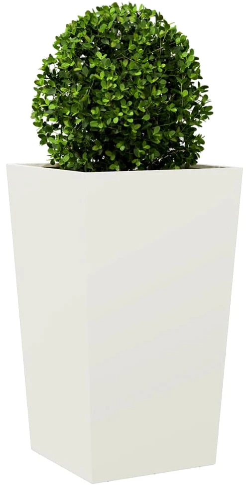 Sodo lovelis, baltos spalvos, 45x45x75cm, plienas