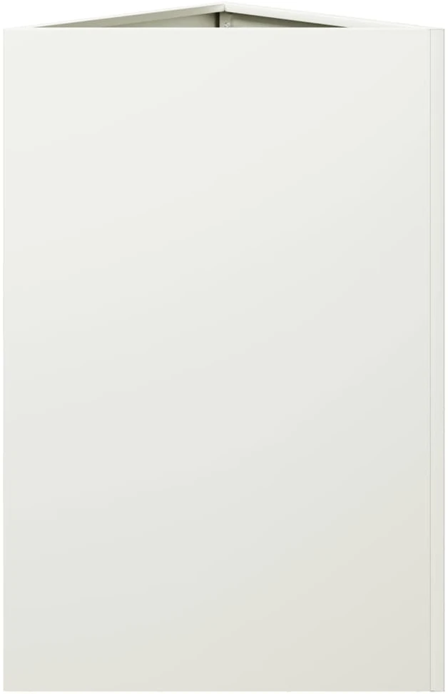 Sodo lovelis, baltos spalvos, 50x43x75cm, plienas, trikampis