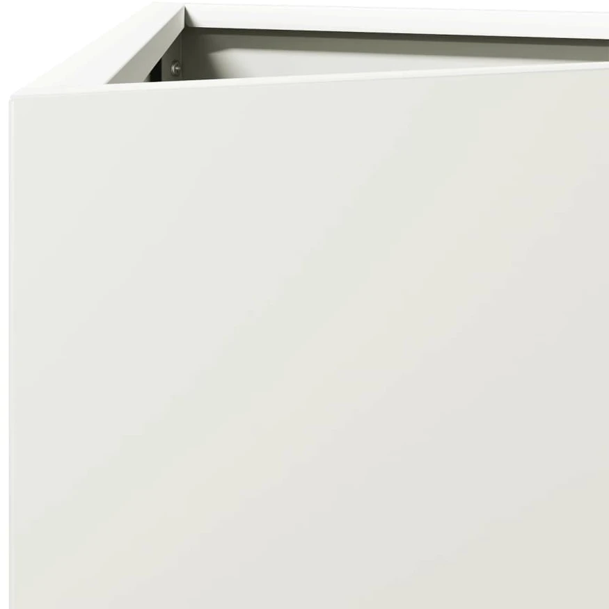 Sodo lovelis, baltos spalvos, 50x43x75cm, plienas, trikampis