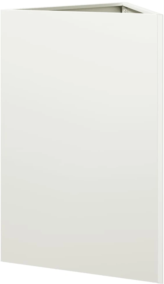 Sodo lovelis, baltos spalvos, 50x43x75cm, plienas, trikampis