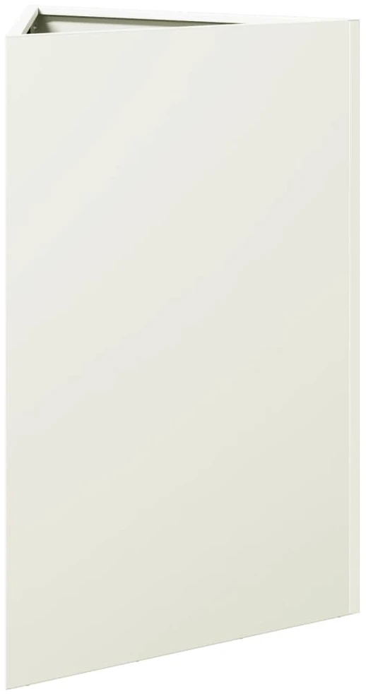 Sodo lovelis, baltos spalvos, 50x43x75cm, plienas, trikampis
