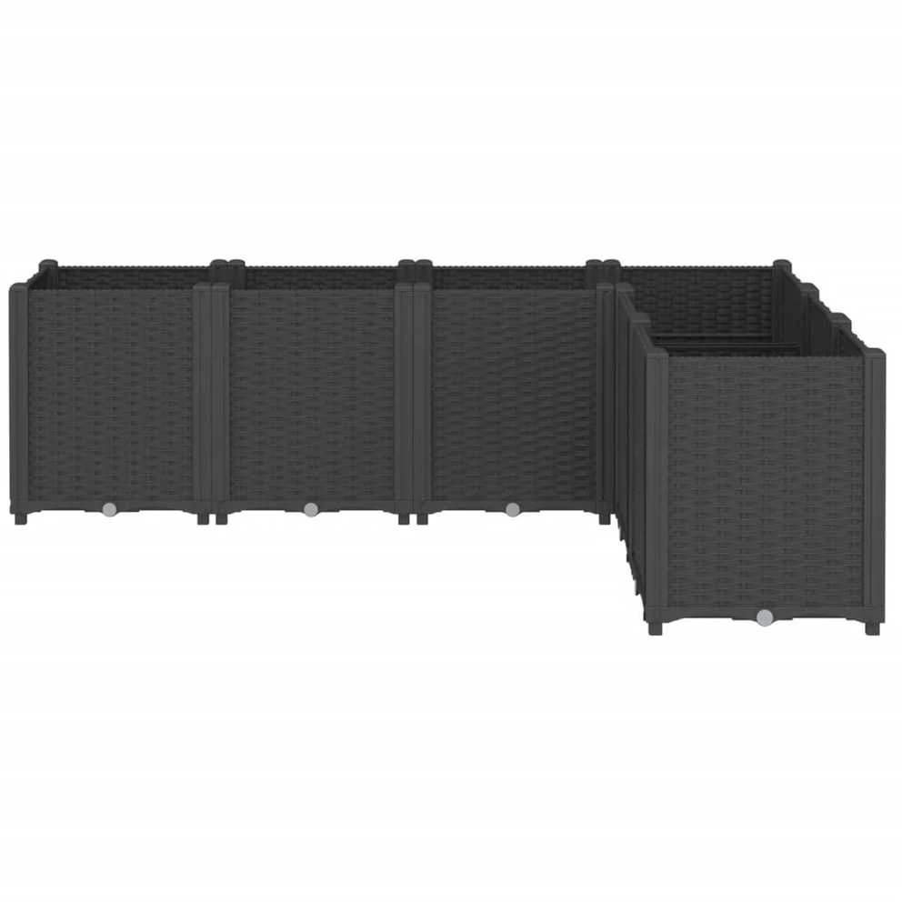 Sodo lovelis, juodos spalvos, 160x120x53cm, PP