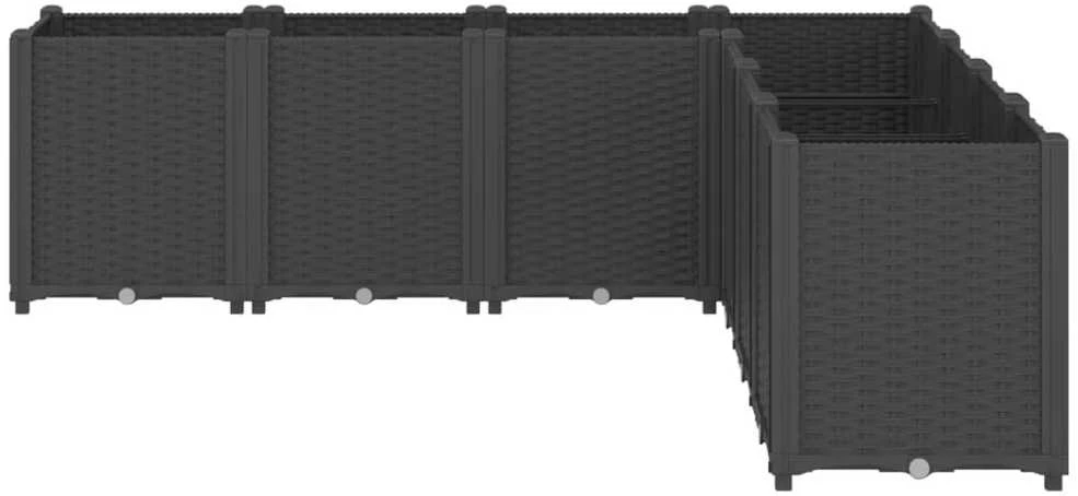 Sodo lovelis, juodos spalvos, 160x160x53cm, PP