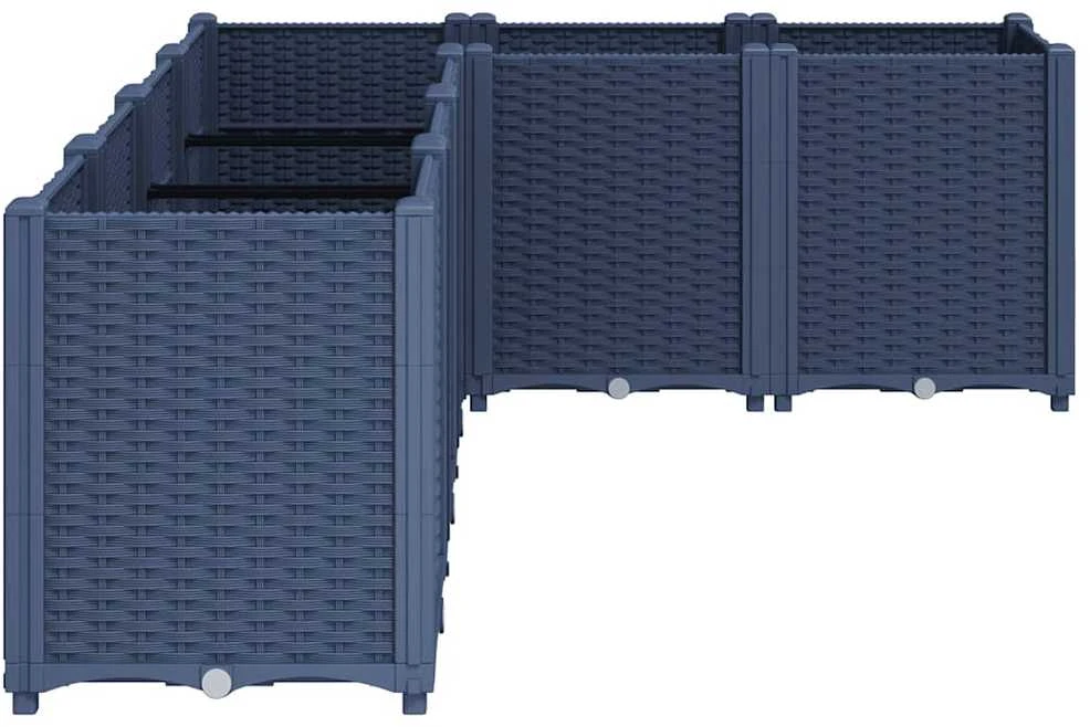 Sodo lovelis, pilkos spalvos, 160x120x53cm, PP