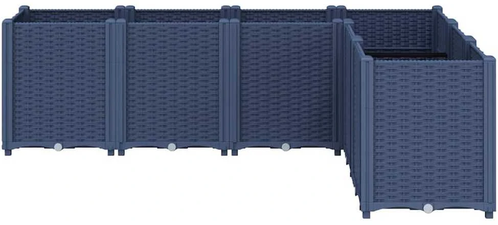 Sodo lovelis, pilkos spalvos, 160x120x53cm, PP