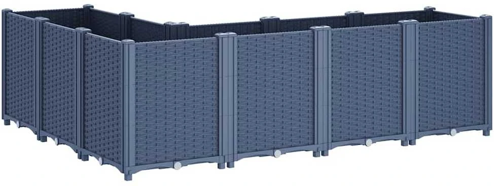 Sodo lovelis, pilkos spalvos, 160x120x53cm, PP