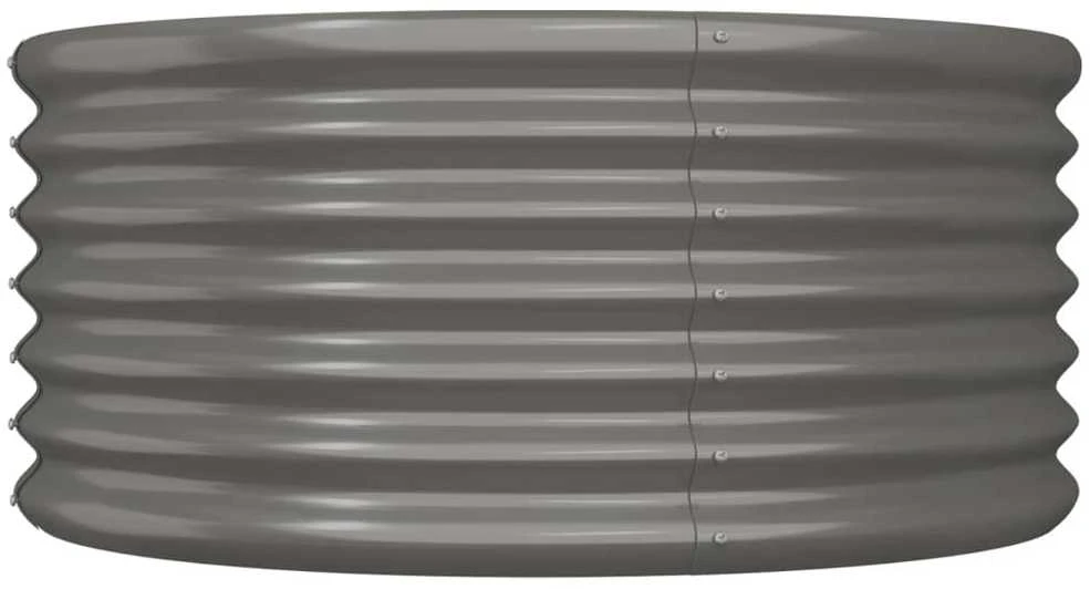 Sodo lovelis, pilkas, 80x80x36cm, plienas