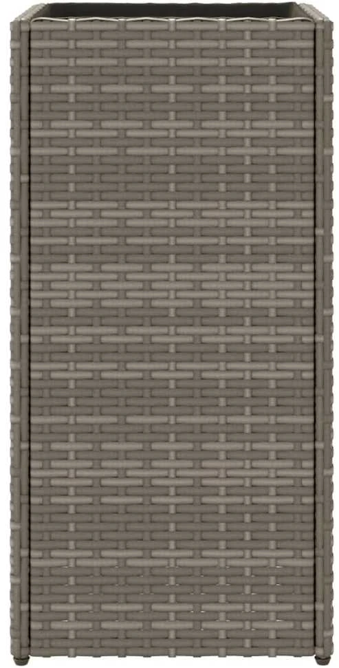 Sodo lovelis, pilkos spalvos, 30x30x60cm, poliratanas
