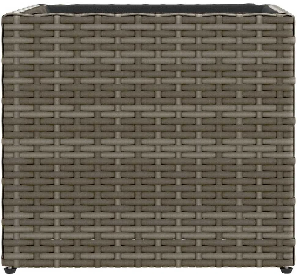 Sodo lovelis, pilkos spalvos, 36x30x32cm, poliratanas