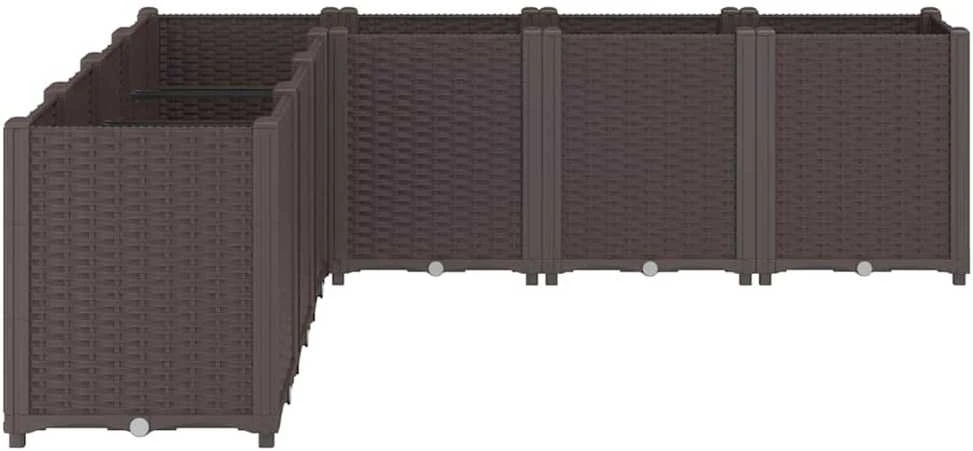 Sodo lovelis, rudos spalvos, 160x160x53cm, PP