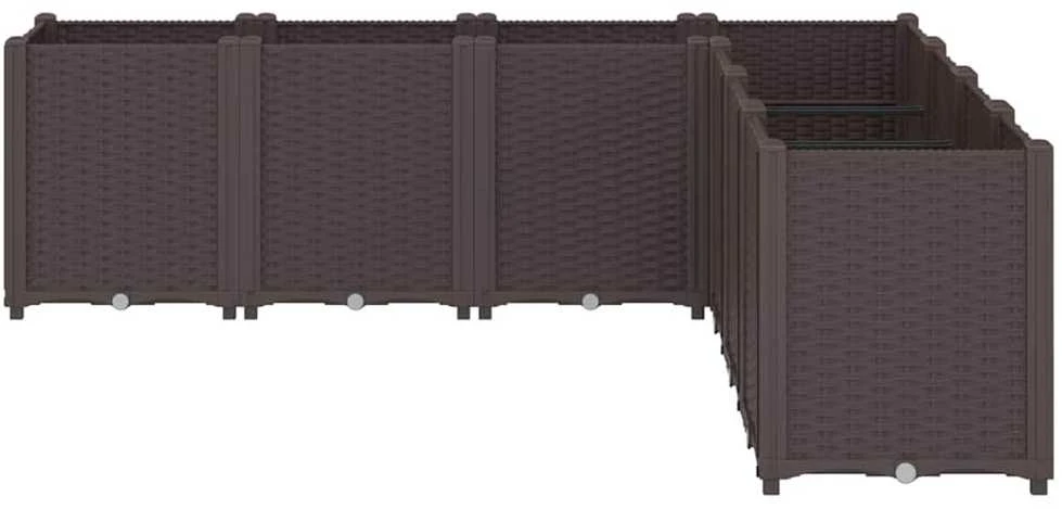 Sodo lovelis, rudos spalvos, 160x160x53cm, PP