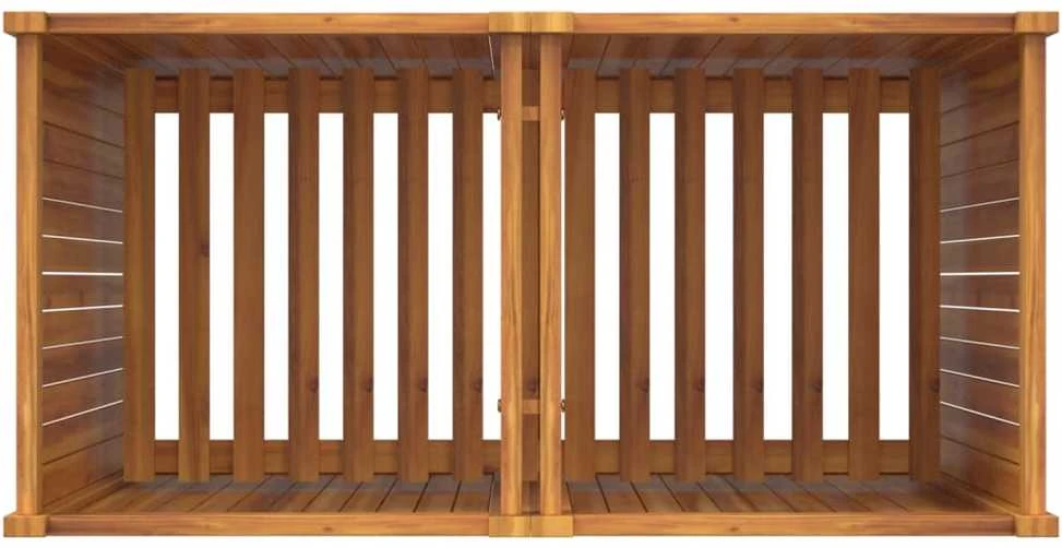 Sodo lovelis su įdėklu, 100x50x100cm, akacijos medienos masyvas