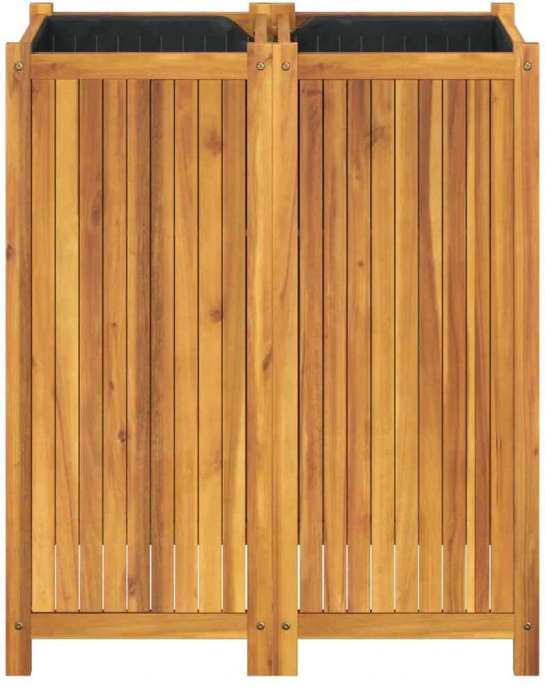 Sodo lovelis su įdėklu, 84x42x100cm, akacijos medienos masyvas