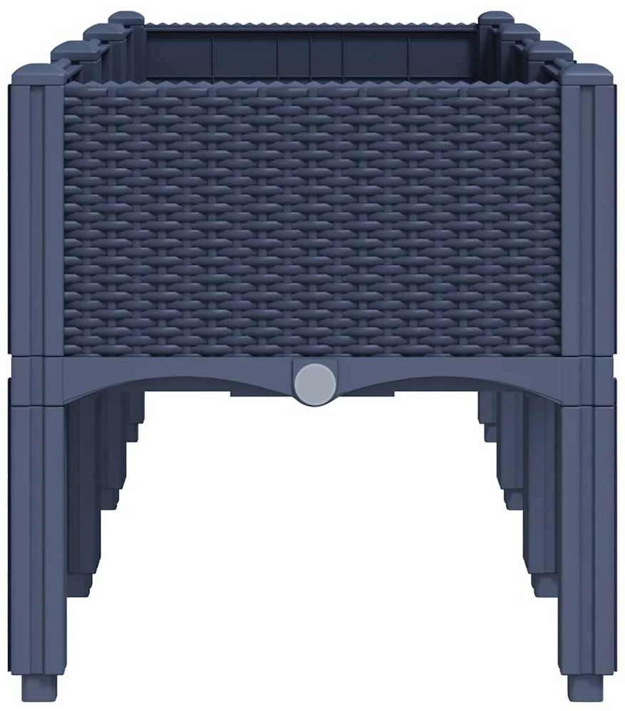 Sodo lovelis su kojomis, pilkos spalvos, 120x40x42cm, PP