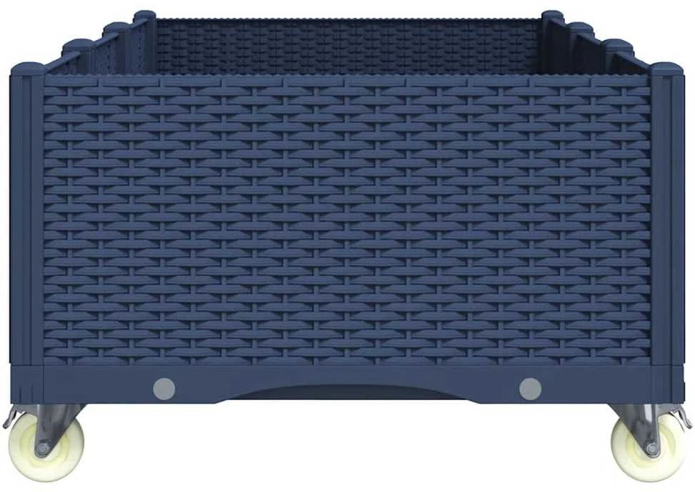 Sodo lovelis su ratukais, pilkos spalvos, 150x80x54cm, PP