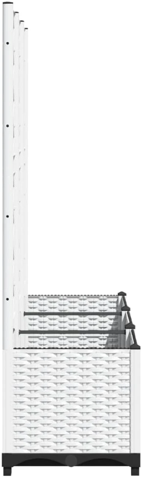 Sodo lovelis su treliažu, baltos spalvos, 120x40x136cm, PP
